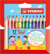 Omslag - Stabilo Trio 12 stk korte fargeblyanter
