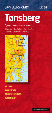 Tønsberg bykart (CK 67) av Cappelen Damm kart (Kart, falset)